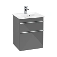 Тумба под раковину Villeroy & Boch Venticello 46 A92201FP glossy grey, с ручками хром Тумба под раковину Villeroy & Boch Venticello 46 A92201FP glossy grey, с ручками хром