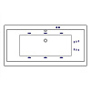Акриловая ванна EXCELLENT Pryzmat 200x90 LINE золото WAEX.PRY20.LINE.GL Акриловая ванна EXCELLENT Pryzmat 200x90 LINE золото WAEX.PRY20.LINE.GL