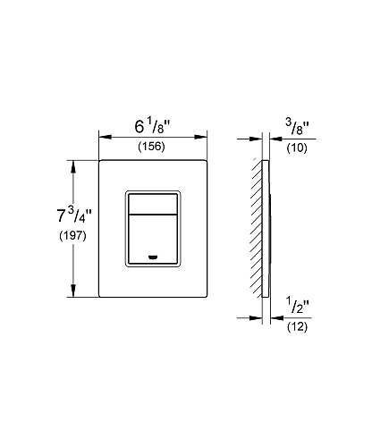 Клавиша смыва GROHE Skate Cosmopolitan, холодный рассвет матовый (38732GN0) Клавиша смыва GROHE Skate Cosmopolitan, холодный рассвет матовый (38732GN0)