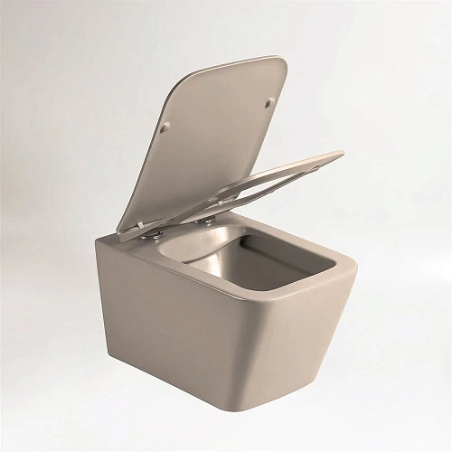 Унитаз подвесной Vincea Q-Line VT1-12MC безободковый, цвет капучино мат., ультратонкое soft close си Унитаз подвесной Vincea Q-Line VT1-12MC безободковый, цвет капучино мат., ультратонкое soft close си