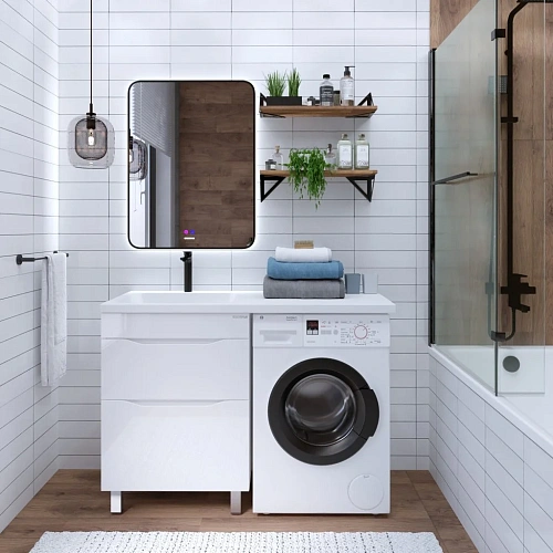 Тумба под раковину GROSSMAN ВИЛАР-60 под стиральную машину белая (ум. Камилла-120) напольная 126011 Тумба под раковину GROSSMAN ВИЛАР-60 под стиральную машину белая (ум. Камилла-120) напольная 126011