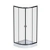 Душевой уголок AM.PM X-Joy W88G-205-080BT64 Twin Slide, 80x80, профиль черный