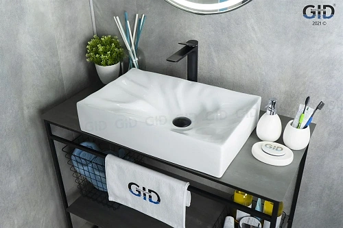Раковина Gid N9461 51188 накладная белая 57,5x36x12 Раковина Gid N9461 51188 накладная белая 57,5x36x12