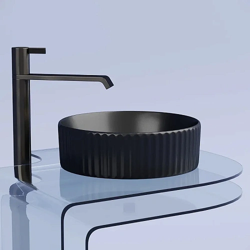 Раковина Ceramica Nova ELEMENT CN6057MB черный матовый накладная Раковина Ceramica Nova ELEMENT CN6057MB черный матовый накладная