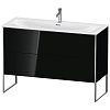 Картинка анонса товара «тумба под раковину duravit xsquare xs452604040 напольная 121 см черный глянцевый»