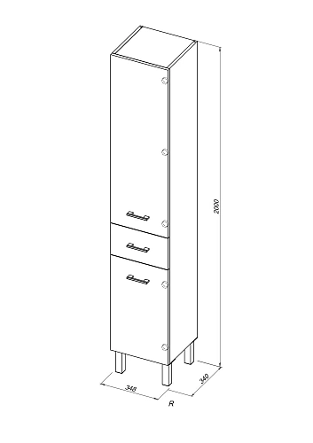 Шкаф-пенал Aquanet Верона 35 белый напольный 00178970 Шкаф-пенал Aquanet Верона 35 белый напольный 00178970