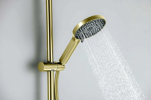 Душевой гарнитур Aquatek Лугано AQ2022BG золото шлифованное Душевой гарнитур Aquatek Лугано AQ2022BG золото шлифованное