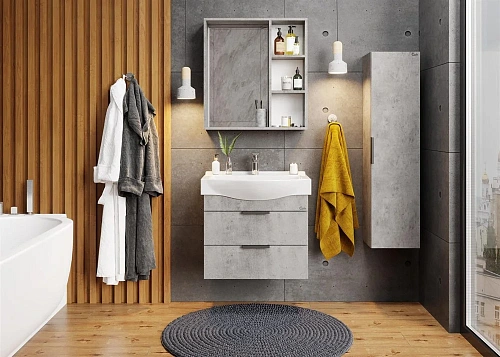 Зеркальный шкаф Onika ДЕВИС бетон чикаго 65.00У 206542 Зеркальный шкаф Onika ДЕВИС бетон чикаго 65.00У 206542