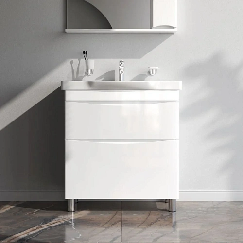 Тумба под раковину AM.PM Like M80FSX0802WG напольная, 80 см, белый Тумба под раковину AM.PM Like M80FSX0802WG напольная, 80 см, белый