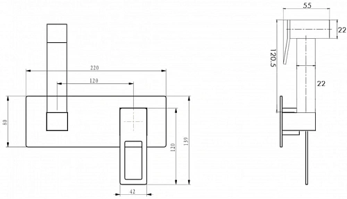 Гигиенический душ Boheme Q 147-BВ BLACK Гигиенический душ Boheme Q 147-BВ BLACK
