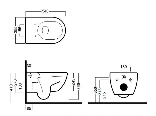Унитаз подвесной Hatria Fusion YXV901 Унитаз подвесной Hatria Fusion YXV901