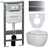 Картинка анонса товара «комплект унитаза ceramica nova play rimless cn3001 c шумоизоляцией cn1000 инсталляцией envision клавишей смыва flat хром матовый и креплениями cn1002m»