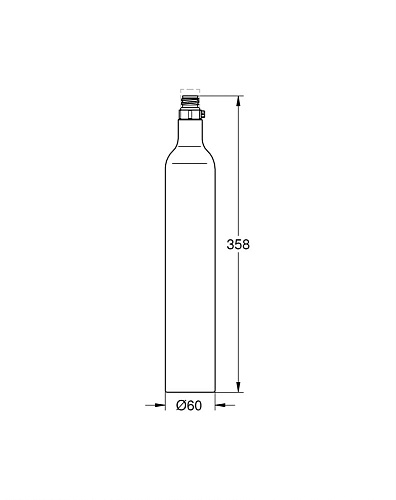 Пустой баллон CO2 для GROHE Blue, 425 гр (1 шт.) (40849000) Пустой баллон CO2 для GROHE Blue, 425 гр (1 шт.) (40849000)