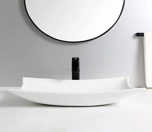 Раковина CeramaLux 9176 накладная, белый Раковина CeramaLux 9176 накладная, белый