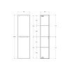 Шкаф-пенал BelBagno ETNA 400x300x1500 ETNA-1500-2A-SC-АО подвесной голубой матовый Шкаф-пенал BelBagno ETNA 400x300x1500 ETNA-1500-2A-SC-АО подвесной голубой матовый