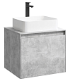 Тумба под раковину AQWELLA Mobi 60 см MOB0106BS+MOB0706BS подвесная, бетон светлый Тумба под раковину AQWELLA Mobi 60 см MOB0106BS+MOB0706BS подвесная, бетон светлый