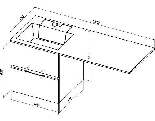 Раковина Aquanet Фортуна 120 L НФ-00016403 Раковина Aquanet Фортуна 120 L НФ-00016403