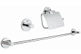 Комплект аксессуаров GROHE Essentials (3 предмета), хром (40775001) Комплект аксессуаров GROHE Essentials (3 предмета), хром (40775001)