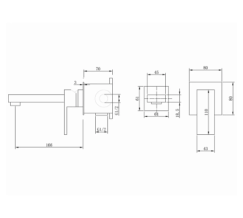 Смеситель для раковины ABBER Daheim AF8212W для раковины скрытого монтажа, белый матовый Смеситель для раковины ABBER Daheim AF8212W для раковины скрытого монтажа, белый матовый