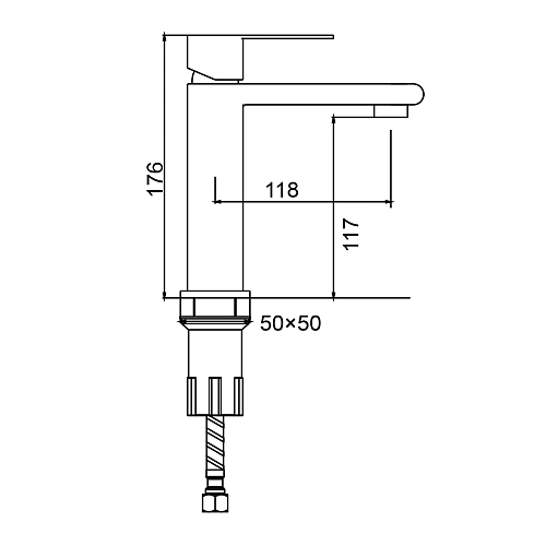 Смеситель для раковины Splenka S224.10.05, сатин Смеситель для раковины Splenka S224.10.05, сатин