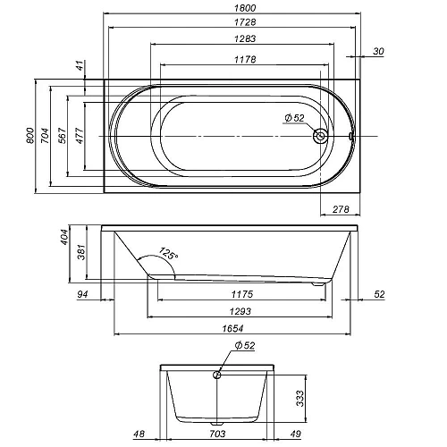 Акриловая ванна AM.PM X-Joy W94A-180-080W-A 180х80 Акриловая ванна AM.PM X-Joy W94A-180-080W-A 180х80