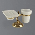 Стакан ART&MAX BAROCCO AM-1789-Do-Ant с мыльницей настольные, античное золото Стакан ART&MAX BAROCCO AM-1789-Do-Ant с мыльницей настольные, античное золото