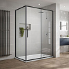 Картинка анонса товара «душевой уголок vincea slim-u vsr-2su9012clb, 1200x900, м.черный, стекло прозрачное»