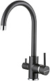 Смеситель для кухни Paulmark ESSEN Es213211-BLM черный Смеситель для кухни Paulmark ESSEN Es213211-BLM черный