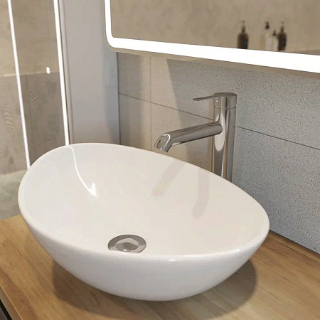 Раковина STWORKI Moduo 55 Leaf , накладная чаша , на столешницу , без отверстия под смеситель , овал 548509 Раковина STWORKI Moduo 55 Leaf , накладная чаша , на столешницу , без отверстия под смеситель , овал 548509