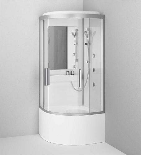 Душевая кабина AM.PM Like Deep W80C-019A-090MTA с гидромассажем 90х90 см Душевая кабина AM.PM Like Deep W80C-019A-090MTA с гидромассажем 90х90 см