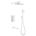 Душевая система ABBER Weiss Insel AF8050W скрытого монтажа с изливом, термостат, белый Душевая система ABBER Weiss Insel AF8050W скрытого монтажа с изливом, термостат, белый