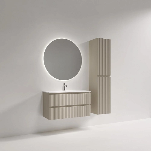 Тумба под раковину SANCOS Snob SNR90/39CE R 890х390х500 Beige Soft подвесная Тумба под раковину SANCOS Snob SNR90/39CE R 890х390х500 Beige Soft подвесная