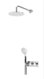 Душевая система CEZARES CZR-B-VDIM-T-01 встраиваемая, термостатическая верхний душ из ABS диаметр 230 мм с изливом, хром Душевая система CEZARES CZR-B-VDIM-T-01 встраиваемая, термостатическая верхний душ из ABS диаметр 230 мм с изливом, хром