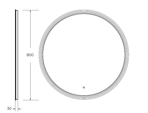 Зеркало CEZARES ECO с лазерной гравировкой подсветкой и сенсорным выключателем CZR-SPC-ECO-800-LED-TCH 800x30 Зеркало CEZARES ECO с лазерной гравировкой подсветкой и сенсорным выключателем CZR-SPC-ECO-800-LED-TCH 800x30