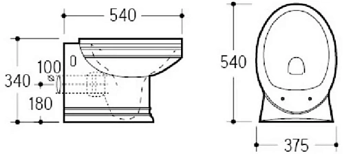 Унитаз подвесной Boheme Puro без сиденья 954 Унитаз подвесной Boheme Puro без сиденья 954