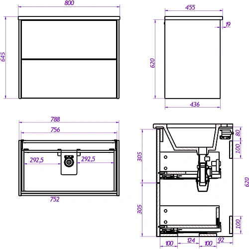Тумба с раковиной La Fenice TESORO платиновый 80 NFNC-01-TES-PB-80-2-3-80 белый Тумба с раковиной La Fenice TESORO платиновый 80 NFNC-01-TES-PB-80-2-3-80 белый
