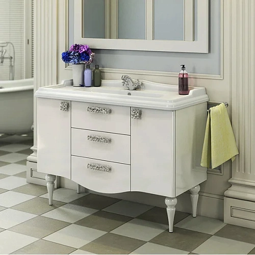 Тумба раковина Comforty Монако-120 00003132224 белый глянец раковина Comforty 3312 Тумба раковина Comforty Монако-120 00003132224 белый глянец раковина Comforty 3312