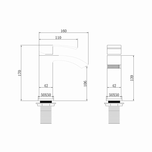 Смеситель для раковины ABBER Wasserfall AF8610NG никель Смеситель для раковины ABBER Wasserfall AF8610NG никель