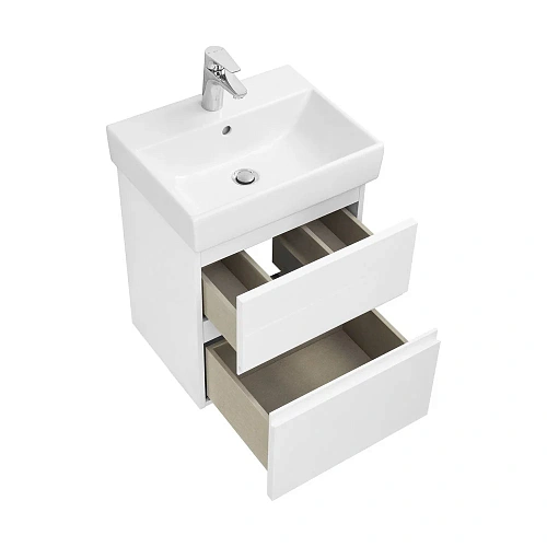 Тумба под раковину Roca Oleta 50 белый матовый, 2 ящика, A857638501 Тумба под раковину Roca Oleta 50 белый матовый, 2 ящика, A857638501