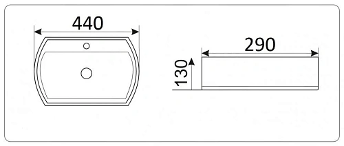 Раковина CeramaLux 9293 накладная/подвесная, белый Раковина CeramaLux 9293 накладная/подвесная, белый