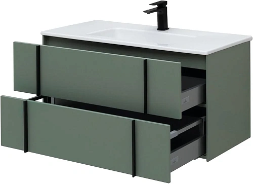 Тумба под раковину Allen Brau Reality 100 1.32007.CGM олива матовый Тумба под раковину Allen Brau Reality 100 1.32007.CGM олива матовый