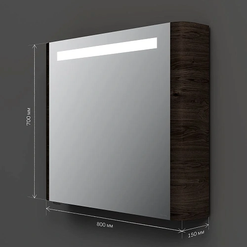 Зеркальный шкаф AM.PM Sensation M30MCL0801TF левый, 80 см, с подсветкой, табачный дуб Зеркальный шкаф AM.PM Sensation M30MCL0801TF левый, 80 см, с подсветкой, табачный дуб