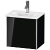 Картинка анонса товара «тумба под раковину duravit xsquare xs4220l4040 подвесная 43 см черный глянцевый»