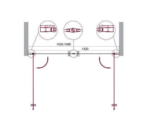 Душевая дверь BelBagno ETNA-B-2-150-C-Cr 150 см, профиль хром, стекло прозрачное Душевая дверь BelBagno ETNA-B-2-150-C-Cr 150 см, профиль хром, стекло прозрачное