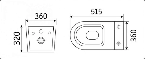 Унитаз подвесной CeramaLux 5178-18 черный с крышкой микролифт Унитаз подвесной CeramaLux 5178-18 черный с крышкой микролифт