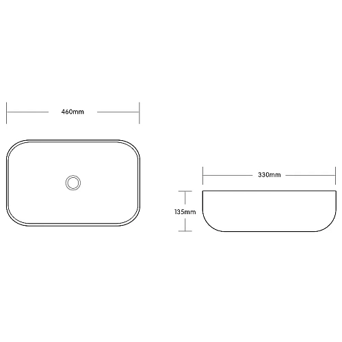 Раковина Ceruttispa CR0078B 460х330х135 накладная, белая, прямоугольная Раковина Ceruttispa CR0078B 460х330х135 накладная, белая, прямоугольная