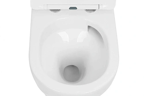 Унитаз подвесной ABBER Bequem AC1100T белый, безободковый, смыв торнадо с крышкой микролифт Унитаз подвесной ABBER Bequem AC1100T белый, безободковый, смыв торнадо с крышкой микролифт
