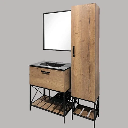 Тумба раковина Comforty Бредфорд-75 00004149064 дуб темный раковина Comforty 75E черная матовая Тумба раковина Comforty Бредфорд-75 00004149064 дуб темный раковина Comforty 75E черная матовая