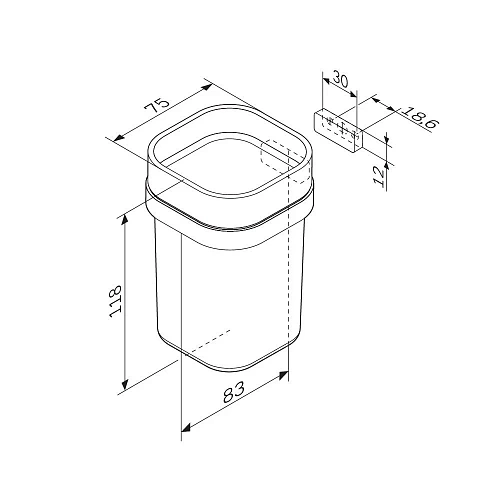 Стакан AM.PM Func A8F34300 стеклянный Стакан AM.PM Func A8F34300 стеклянный