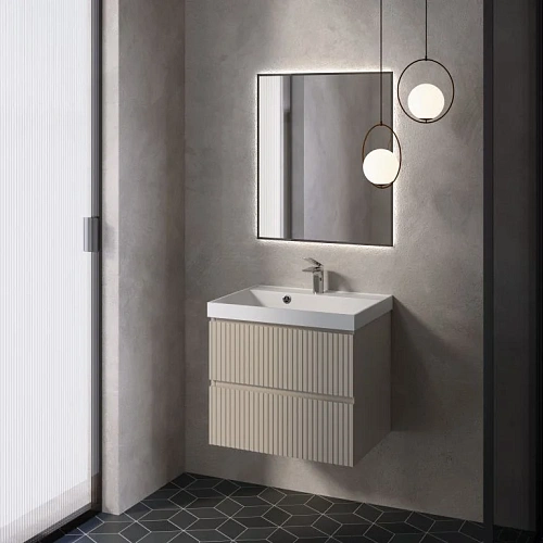 Тумба под раковину AQUAme AQM900160BG S1 подвесная 60 см бежевый Тумба под раковину AQUAme AQM900160BG S1 подвесная 60 см бежевый